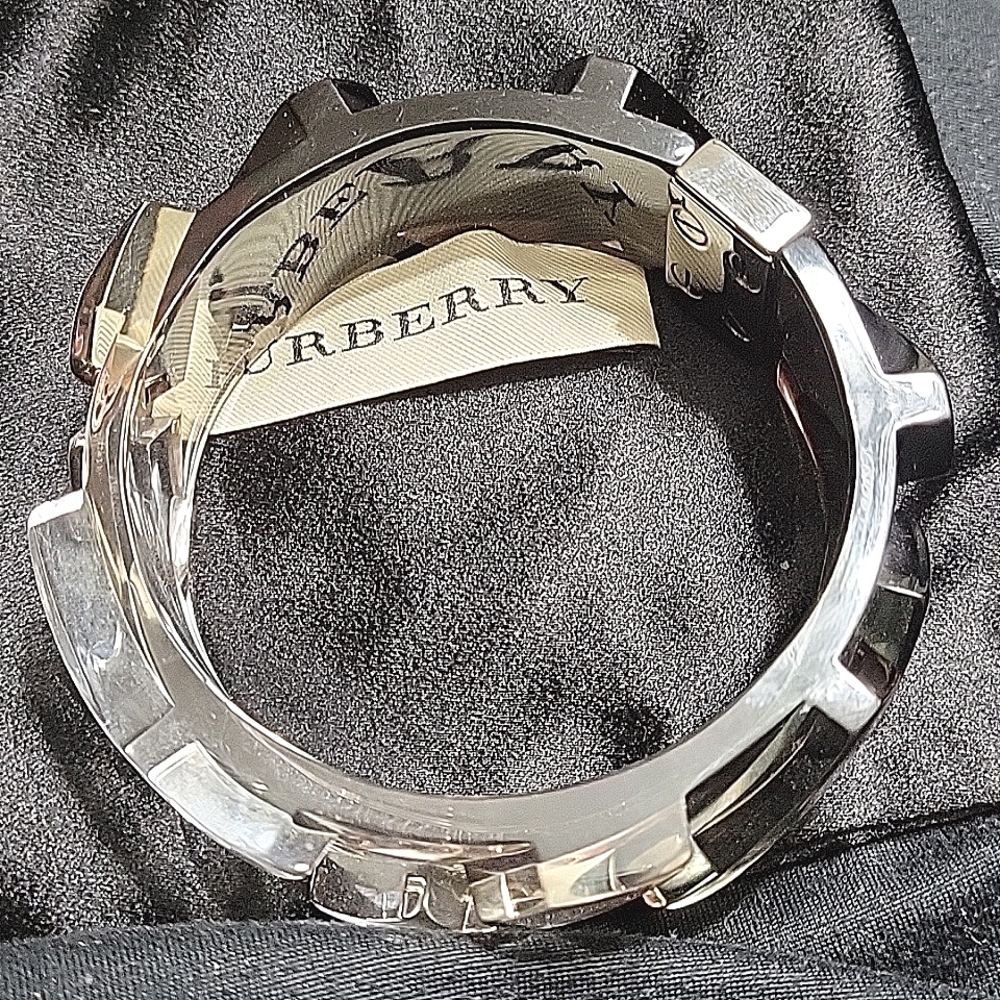 BURBERRY LONDON ACRYLIC LUCITE  BRACELET CUFF BANGLE EUC